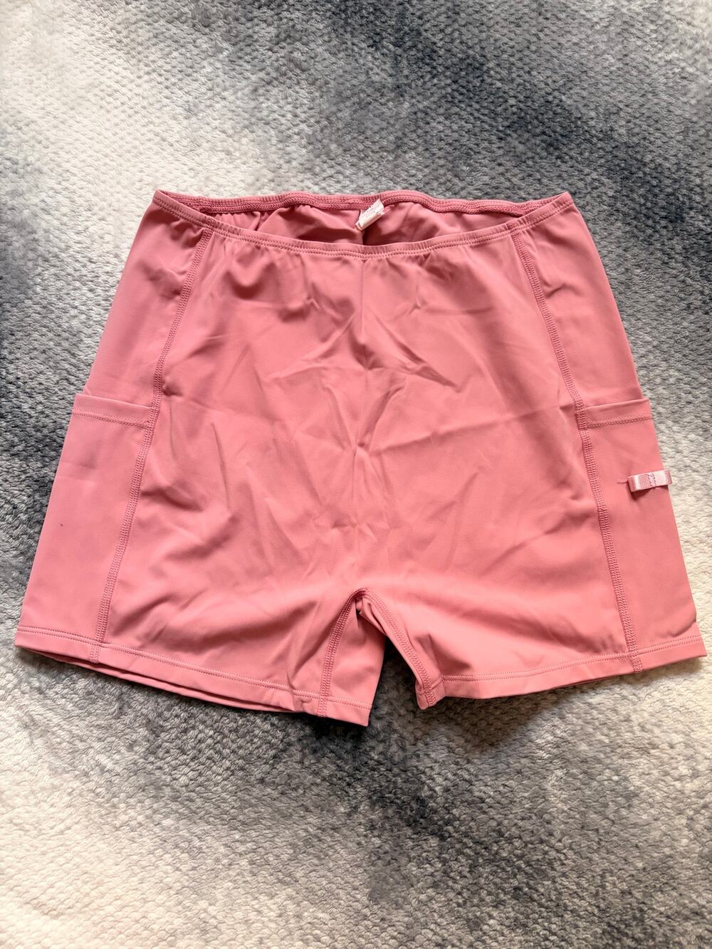 Halara Cloudful Air Biker Shorts Medium Dusty Pink High Rise Side Pocket Golf